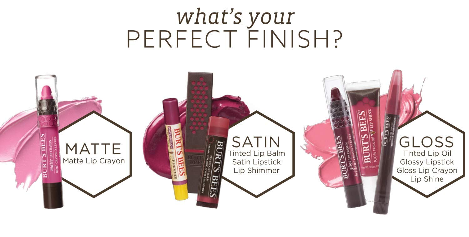 Burt's Bees sunflower oil lip shine adds softening and comfort