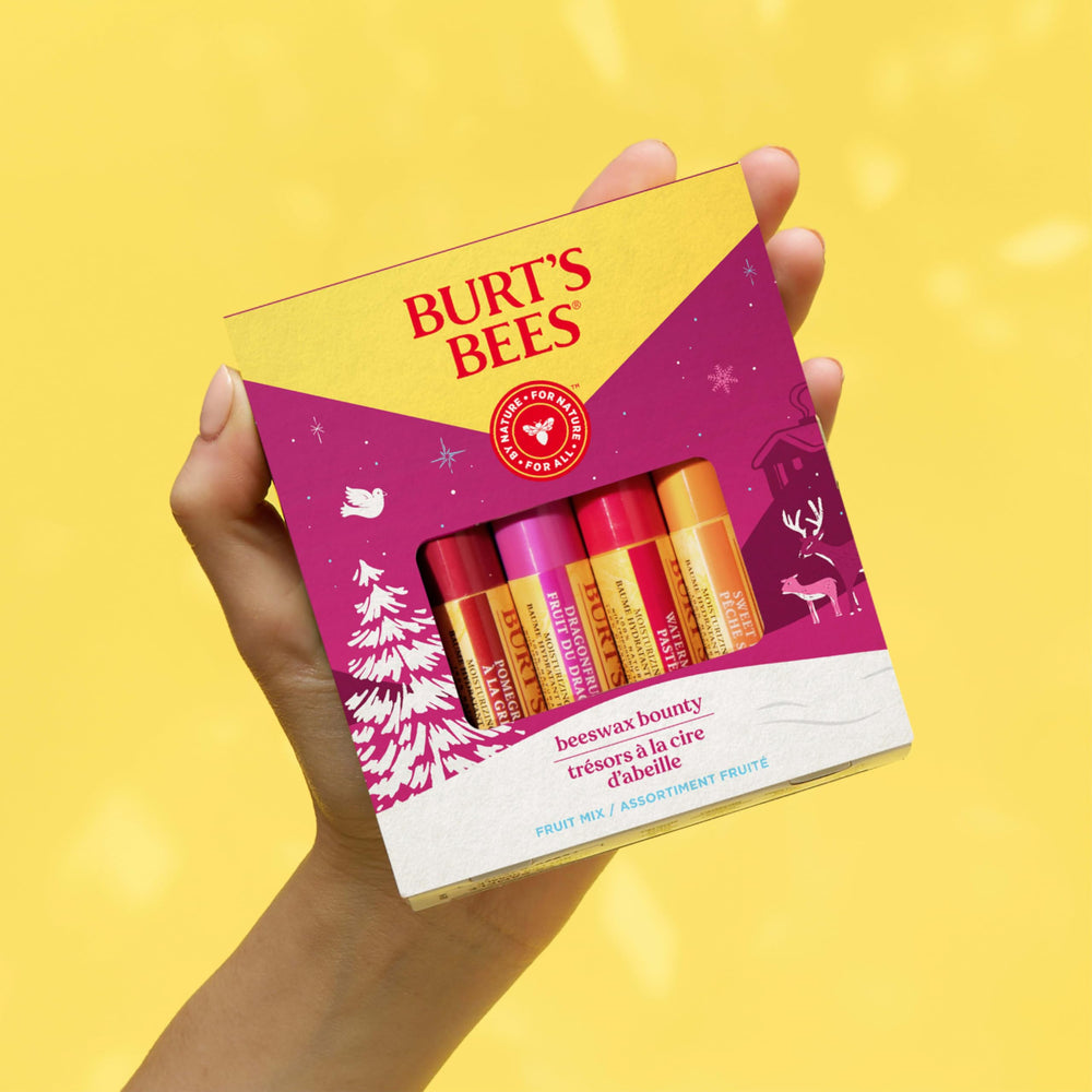 Burt's Bees Sweet Peach lip balm with bright fruity aroma.