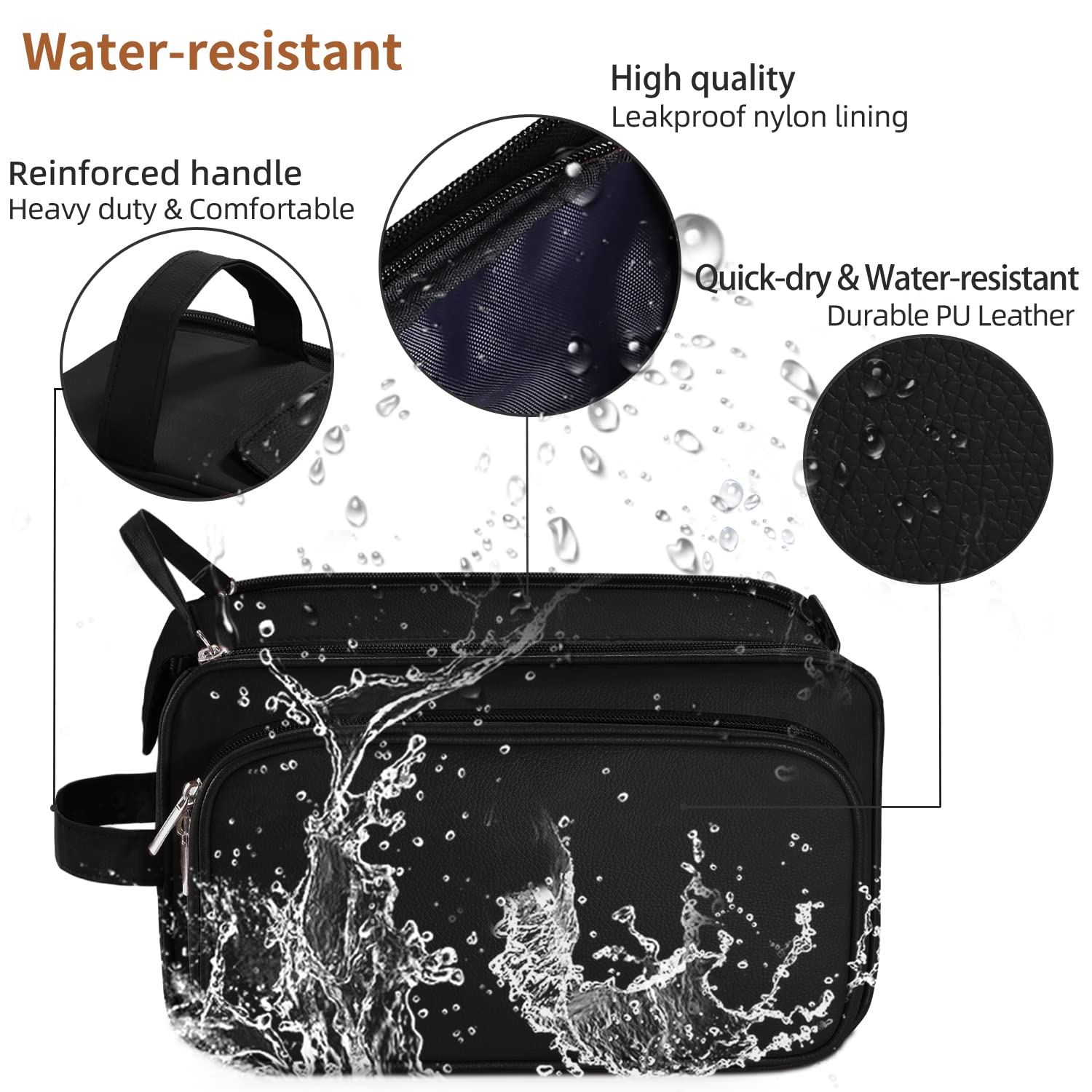 Buruis double-zip compartment offers fast access without fully opening the bag.