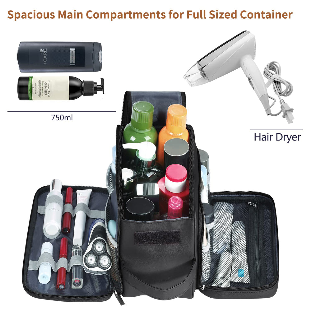 Buruis leather handle travel bag provides easy gripping and portability.