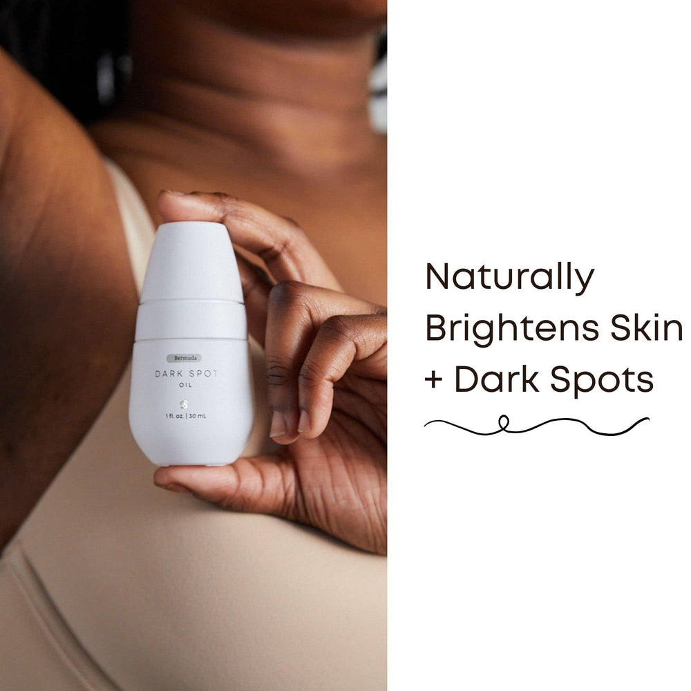 Bushbalm Bermuda Oil ingredients highlight jojoba, tea tree, lemon peel for gentle body care.
