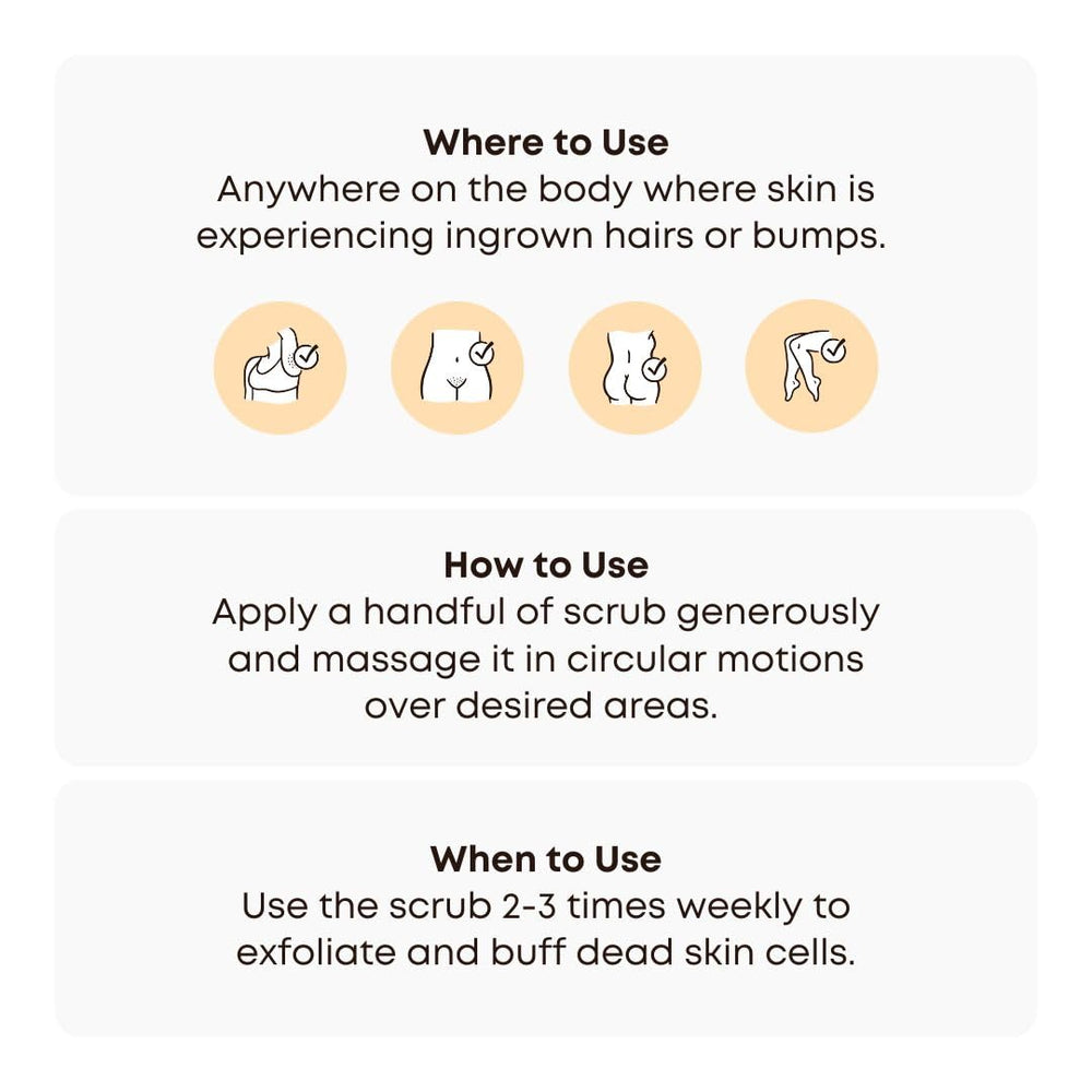 Bushbalm Sweet Escape being applied in the shower for exfoliation.