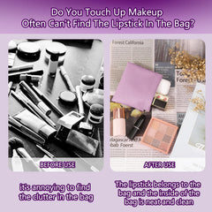 BUSOHA mini makeup bag in hand demonstrates portable, accessible organization.