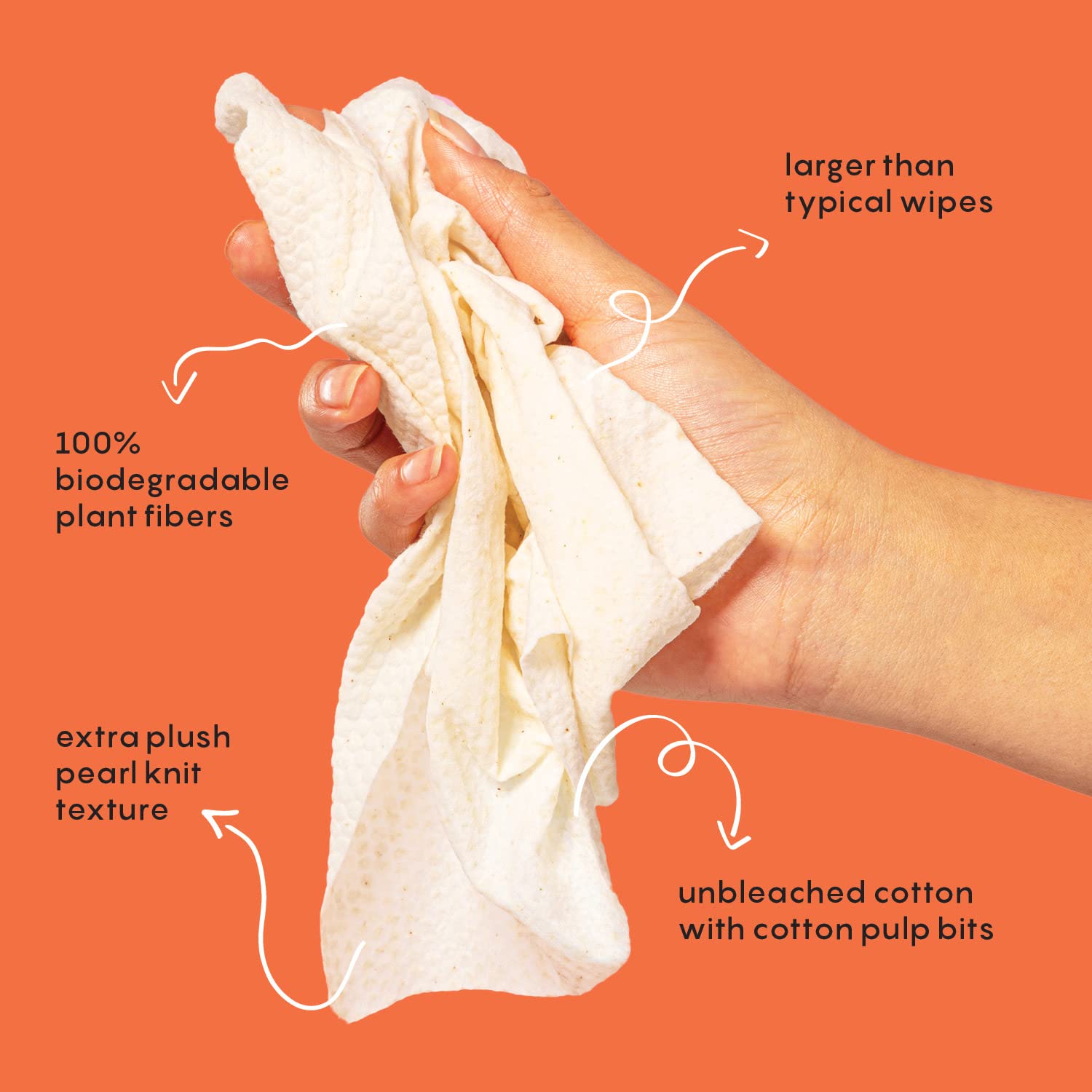 BUSYCO Refresh Line Wipes in use on arm demonstrates portable skin cleansing.