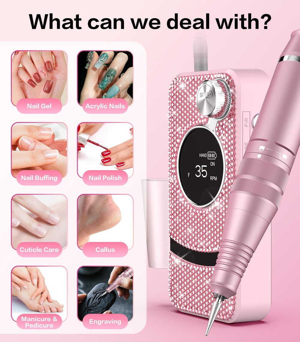 Buways ergonomic handle reduces hand fatigue during longer manicure sessions.
