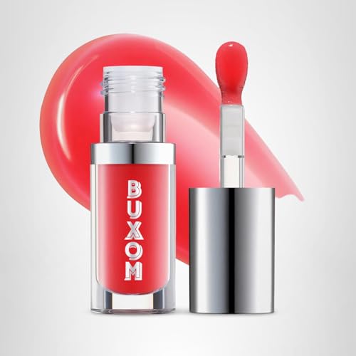 Buxom Cherry Flip on vanity shows moisturized lips and healthy glow.