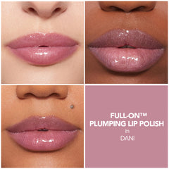 Buxom Dani swatches reveal bold color and pearlescent shimmer for statement lips.