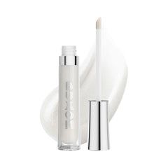 Buxom Full-On Plumping Lip Polish Dominique gloss swatch shows bold shine and fuller appearance