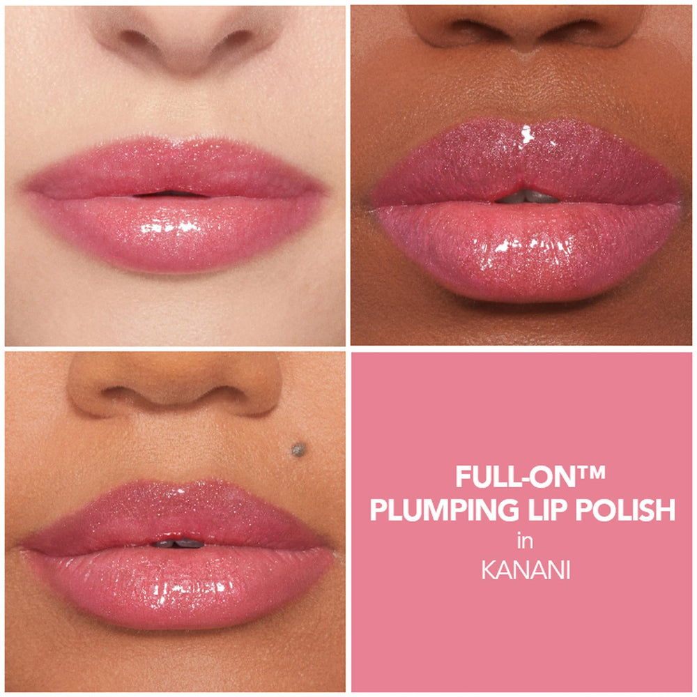 Buxom Kanani swatch close-up shows shimmering high-shine finish.