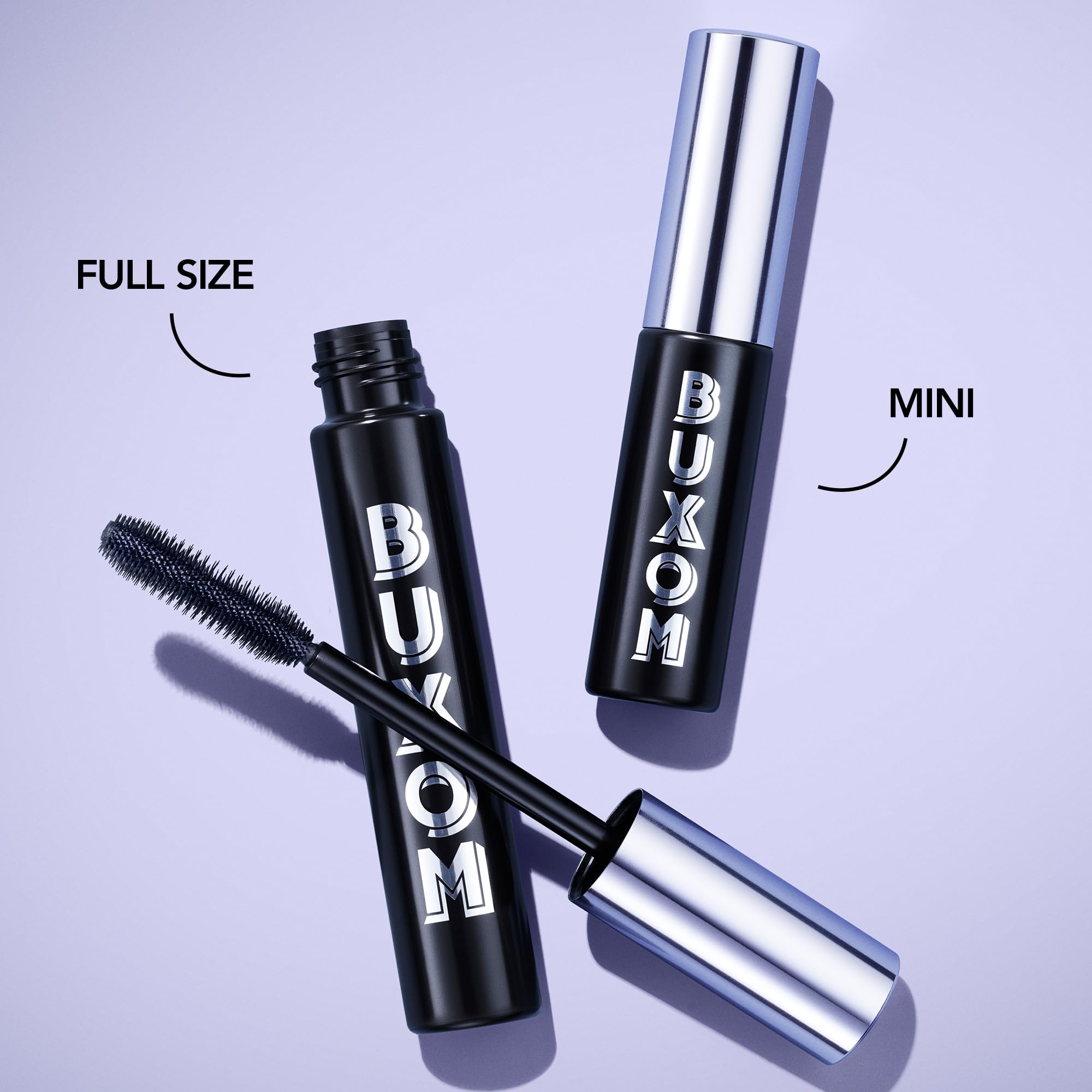 BUXOM nourishing vitamins formula supports lash softness.