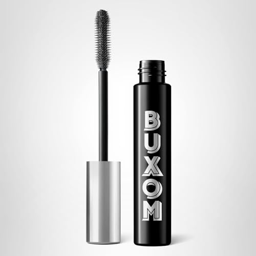 BUXOM packaging box shows full-size mascara and branding.