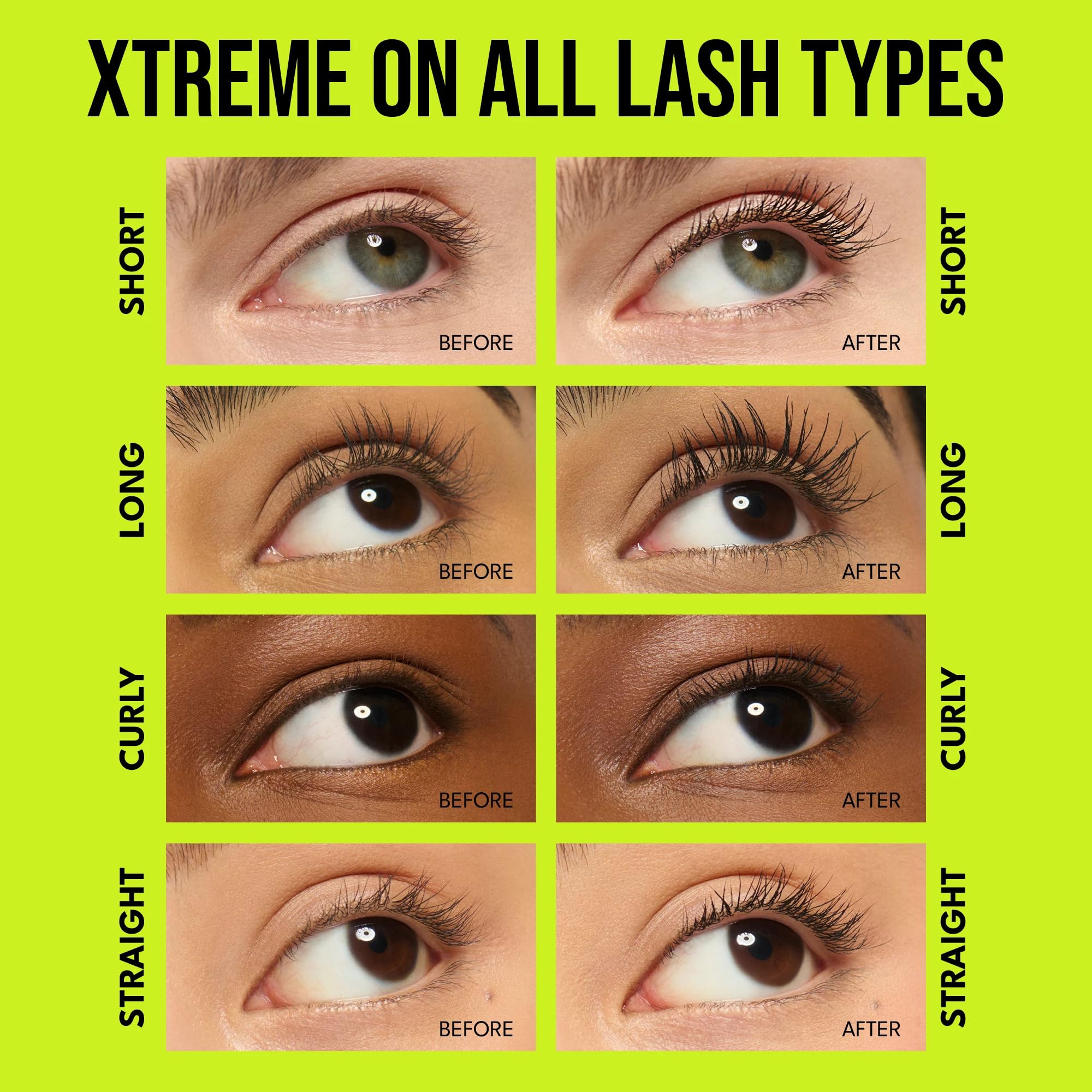 Buxom Lash Xtension Lift Mascara curved-wand lifting and separating lashes.
