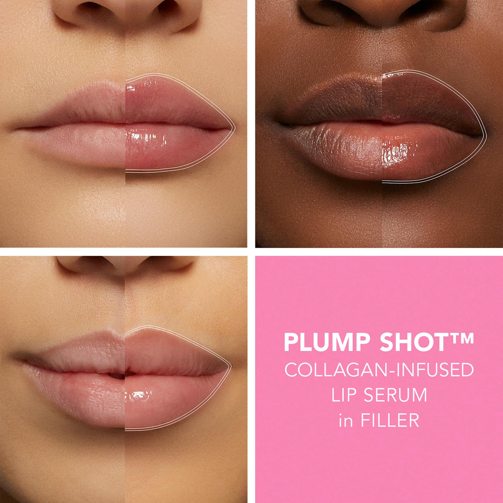 Buxom Plump Shot lip care routine setup as part of morning prep.