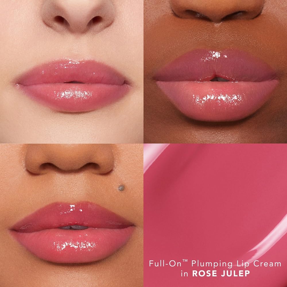 Buxom Plump Shot Peptides Lip Serum cooling tingling promises a plump look.