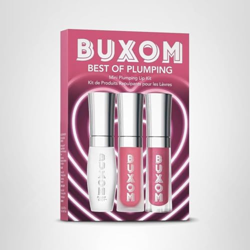 Buxom Plump Shot Peptides Lip Serum lip-line-smoothing closeup shows refined lip edges.