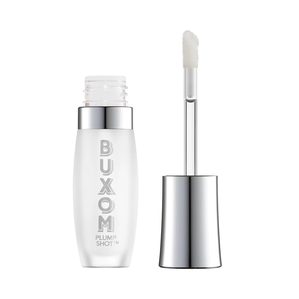 Buxom Plump Shot Peptides Lip Serum tube-cap detail emphasizes secure, easy application.
