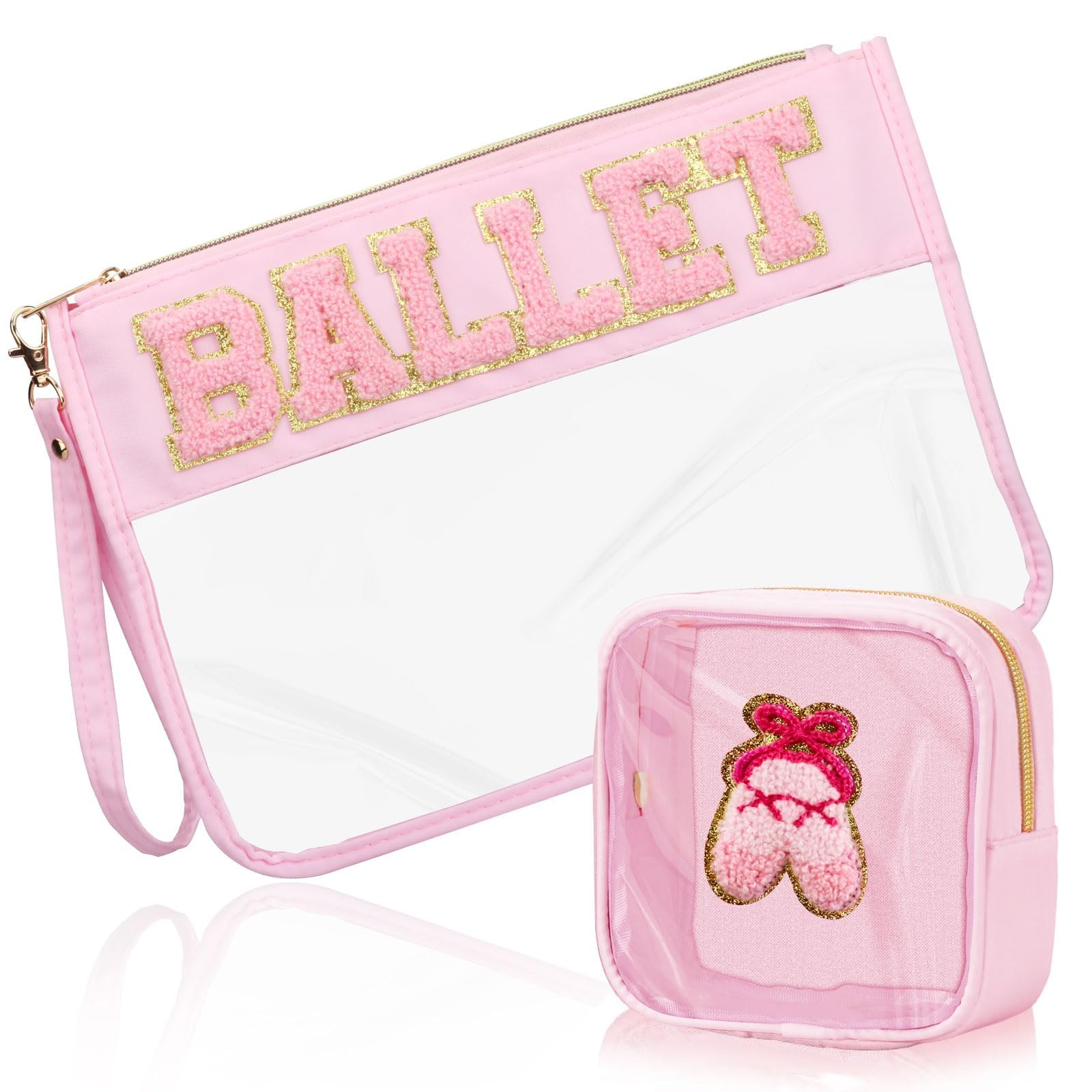 BuyCard ballet makeup bag large for organized travel cosmetics.
