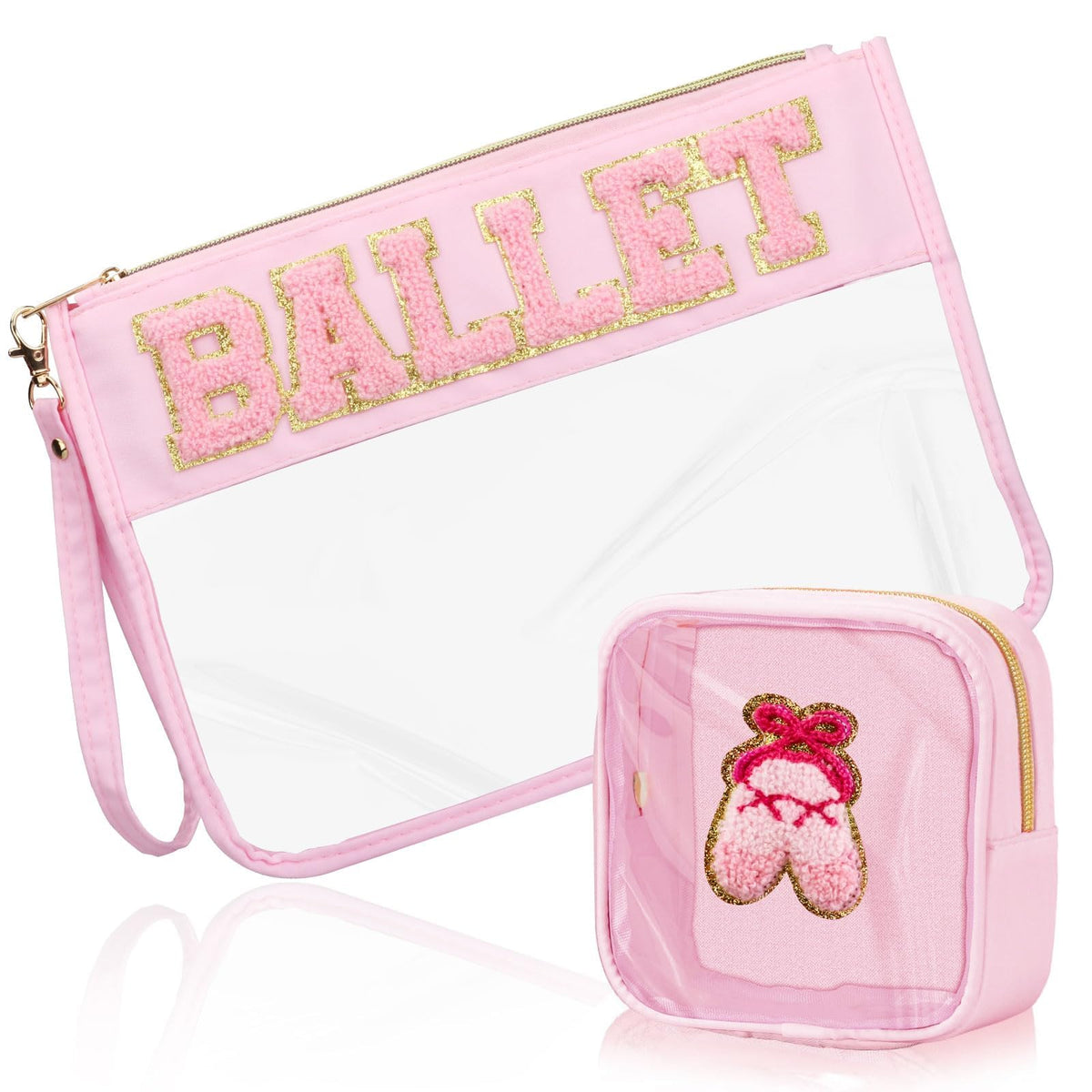 BuyCard ballet makeup bag large for organized travel cosmetics.