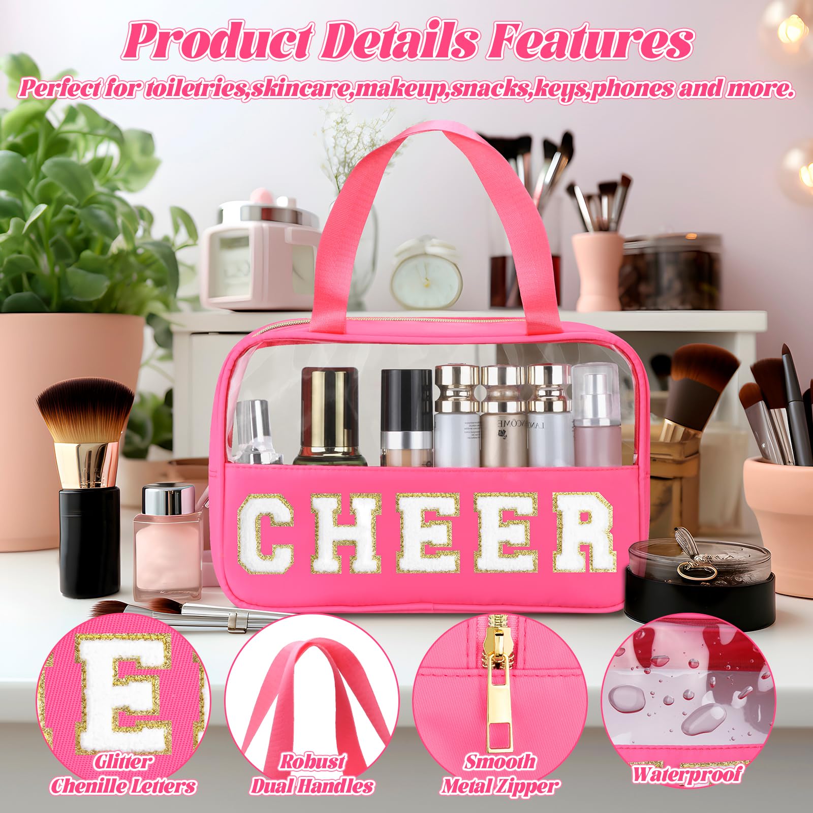 BuyCard Cheer Bag clear window displays contents for quick, hassle-free organization