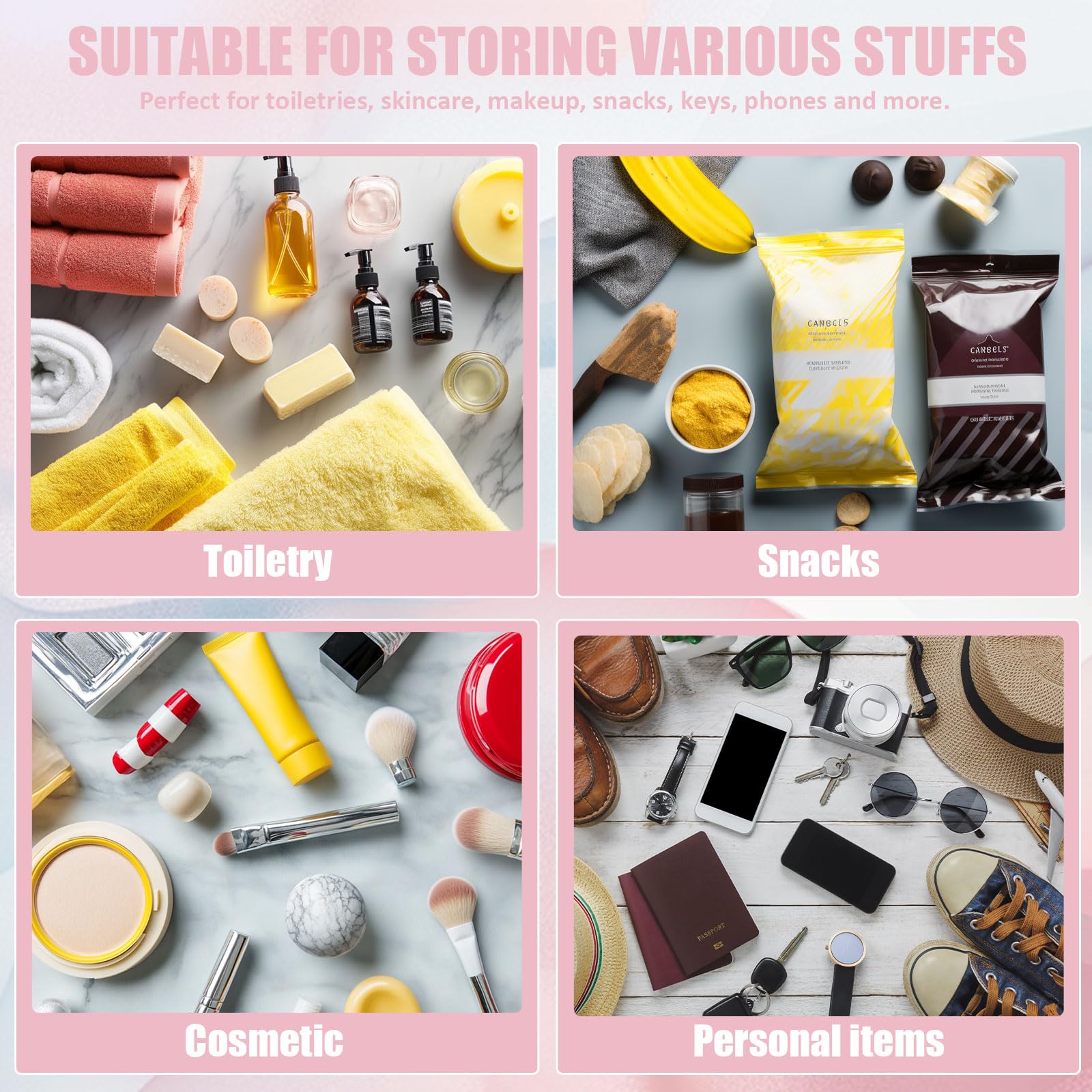 BuyCard portable toiletry storage bag fits in bags for on-the-go personal care.