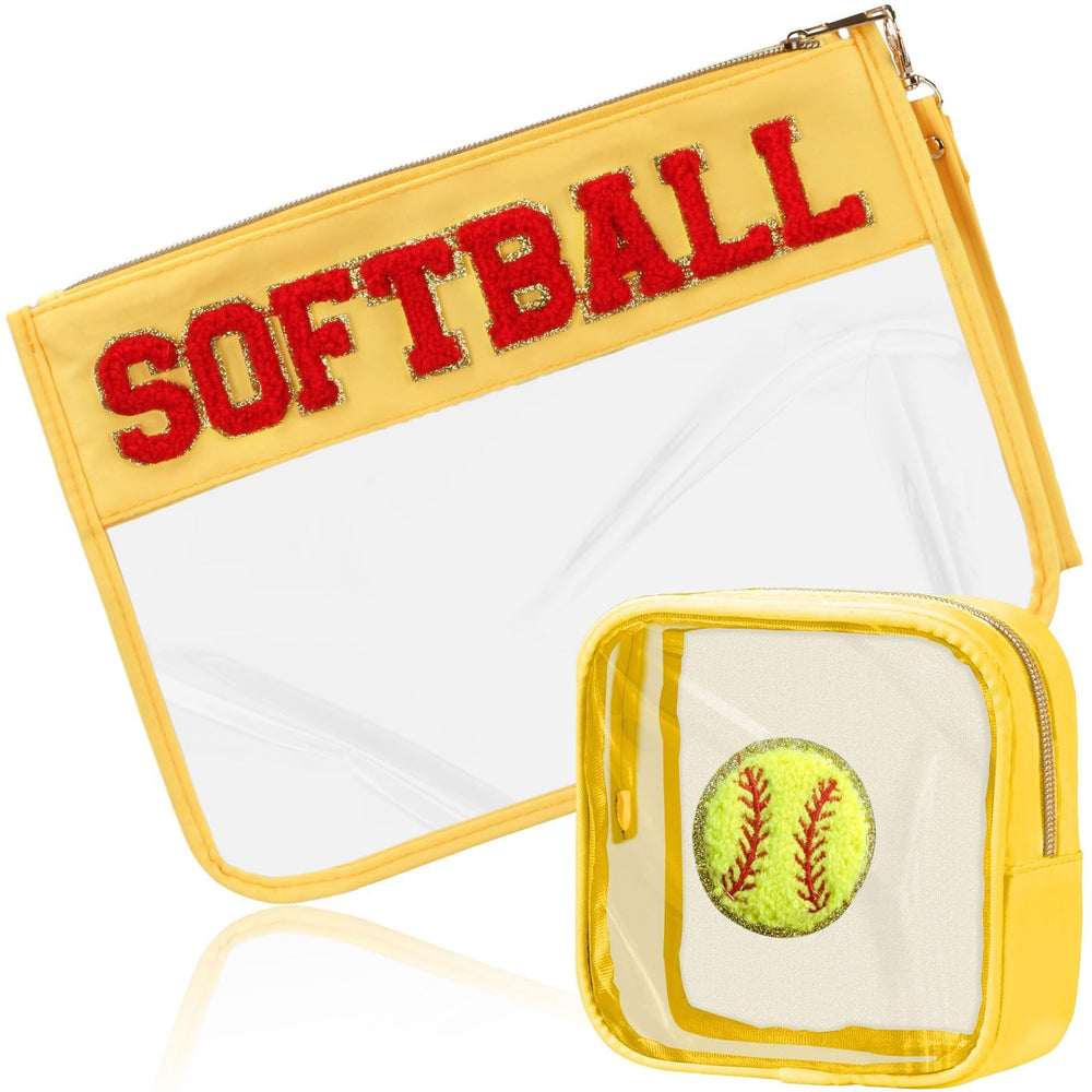 BuyCard softball gift makeup bag large showcases sporty design for travel storage.