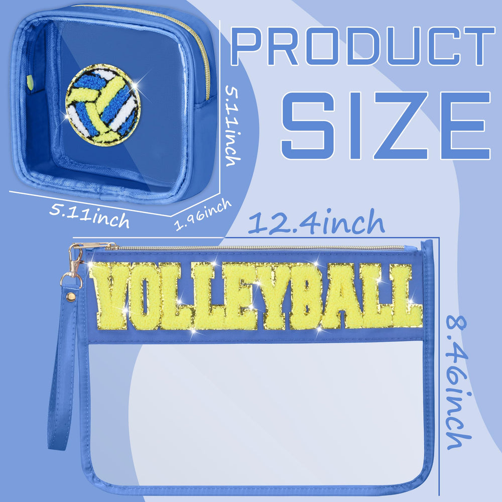 BuyCard volleyball chenille patch bag adds soft, stylish organization for gym gear.
