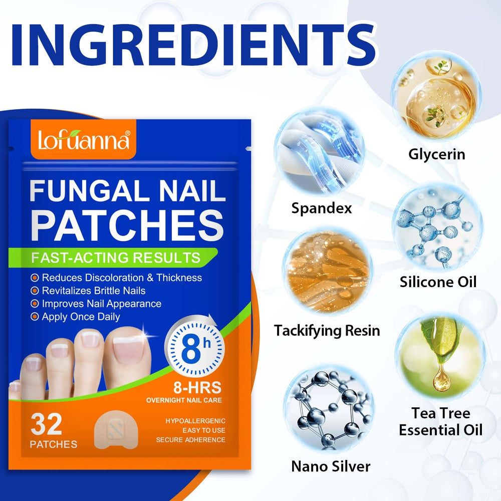 32-pcs toenail repair patches for convenient daily use and gradual health improvement.