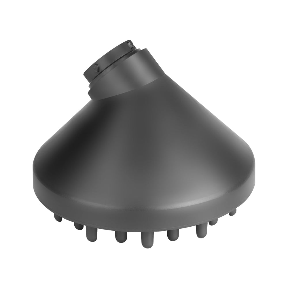 BVACUMHEAD diffuser attachment in use grey captures even airflow during curl and dry sessions.