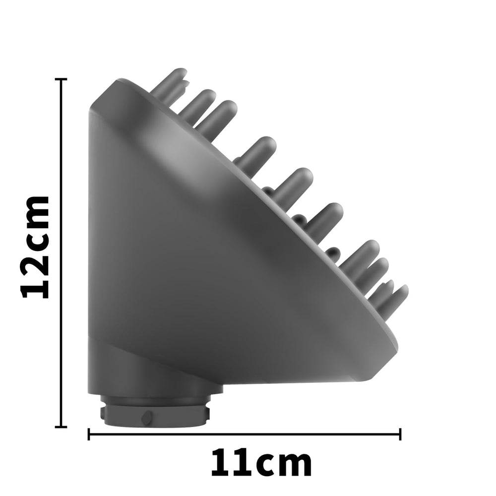 BVACUMHEAD grey diffuser nozzle detail highlights heat-resistant finish and refined design.