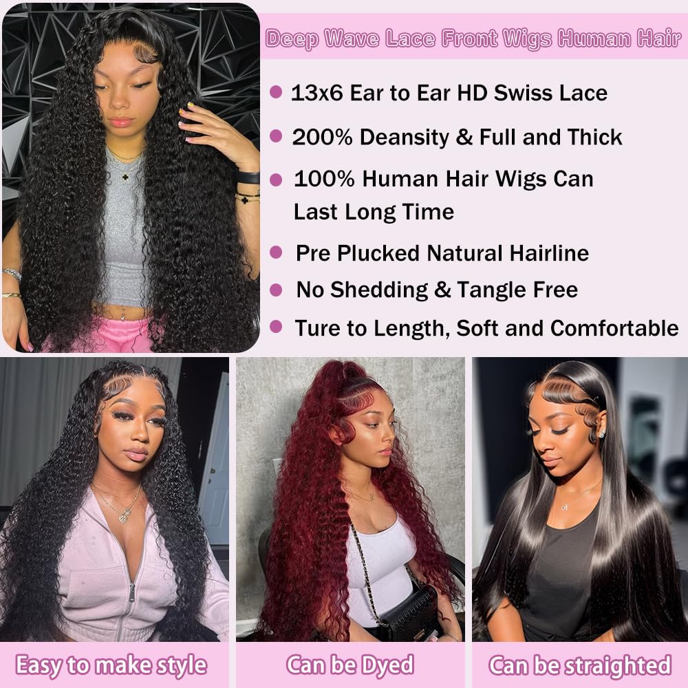 BWDWST virgin hair deep wave close-up shows premium softness and sheen.