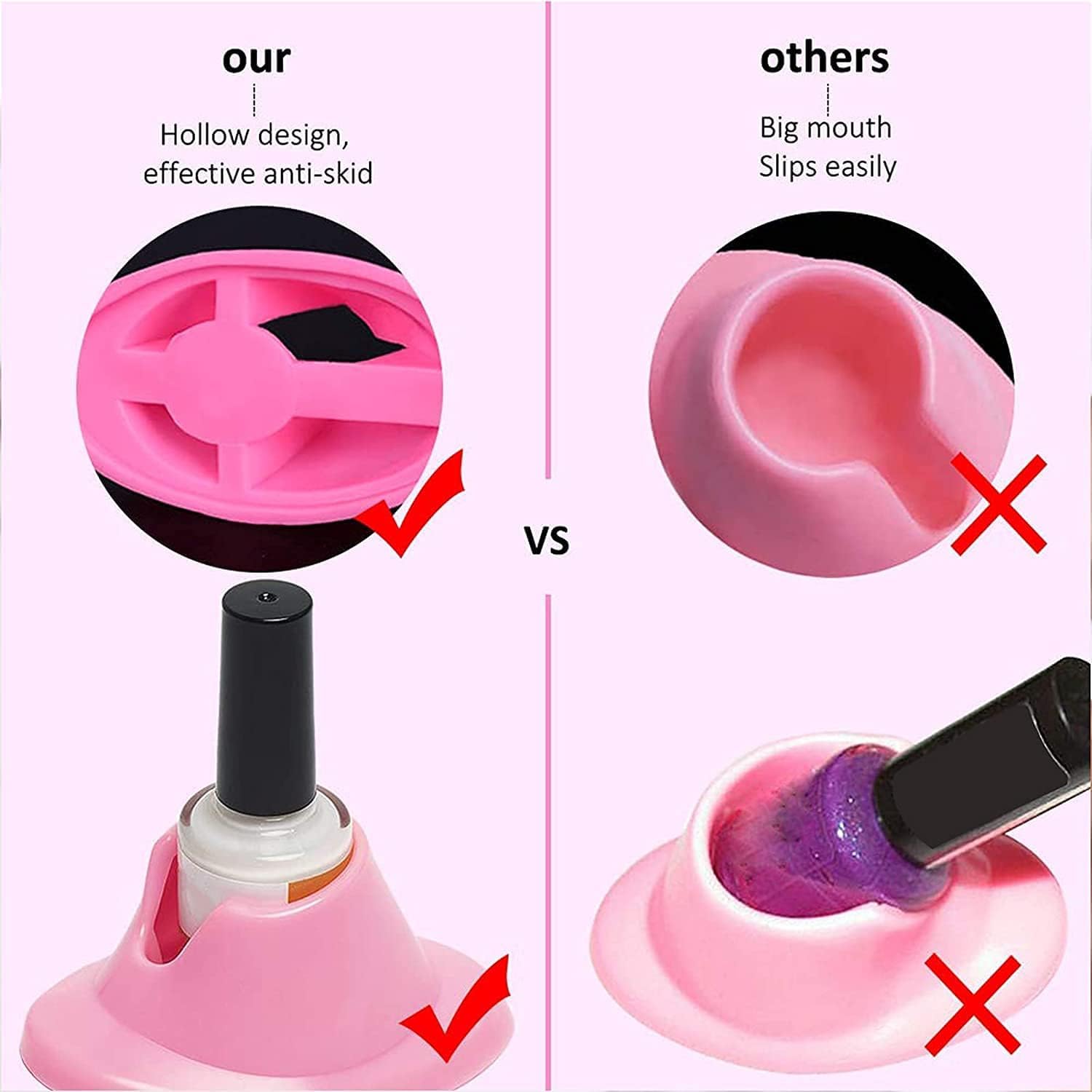 BWESOO anti-spill stand provides practical support for nail art tools during sessions