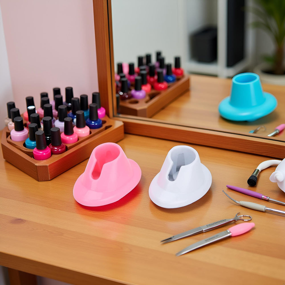 BWESOO soft-rubber grip holds standard bottles securely on busy manicure tables