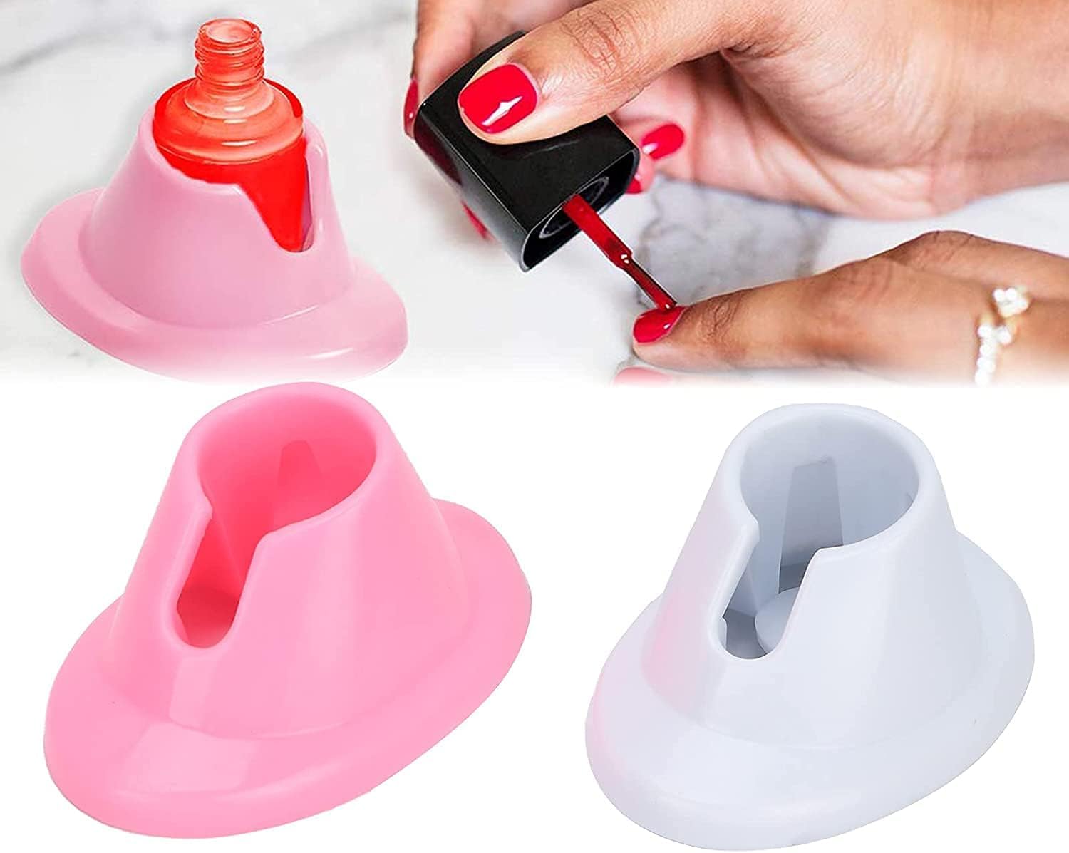 BWESOO spill-resistant bottle holder minimizes mess during manicures and pedicures