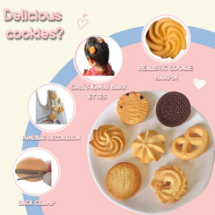 BXBibxiy cookie hair clips set7 braid style adds playful texture for party looks