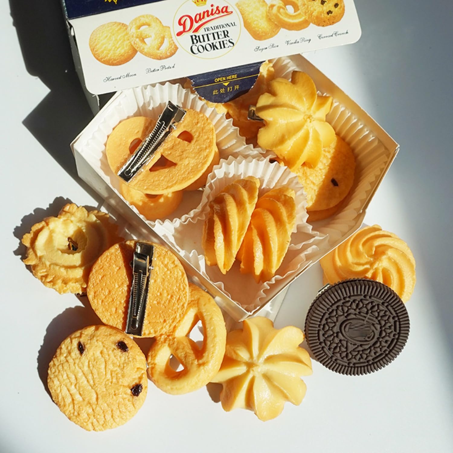 BXBibxiy cookie hair clips set7 desk display sparks joyful room decor ideas
