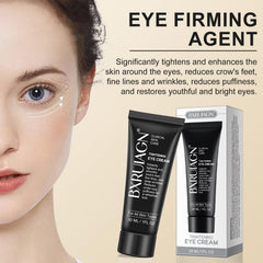 BXRUIAGN Eye Tightener cream dispensing a smooth layer for puffy-eye relief.