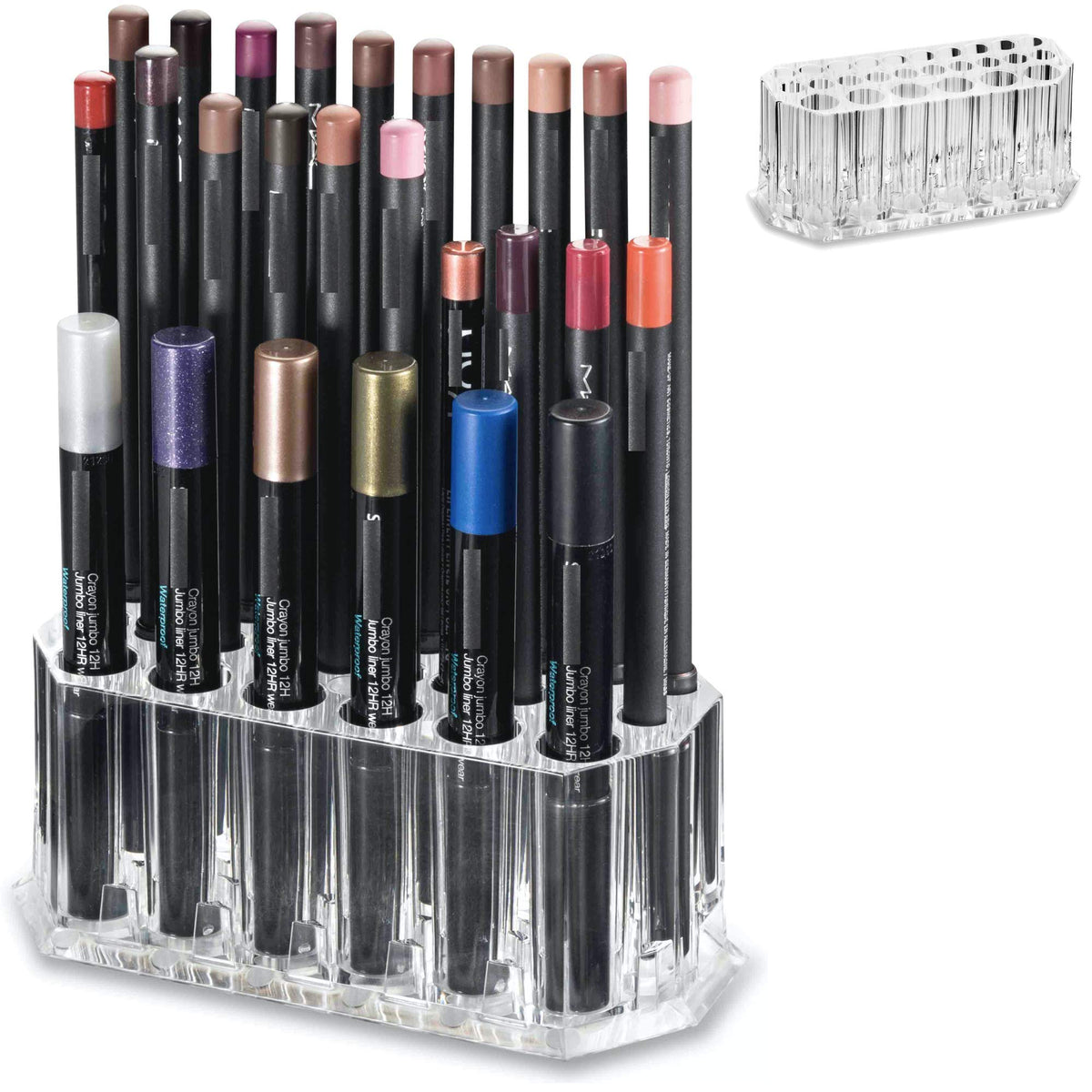BY ALEGORY acrylic eyeliner organizer keeps liners visible and easy to grab