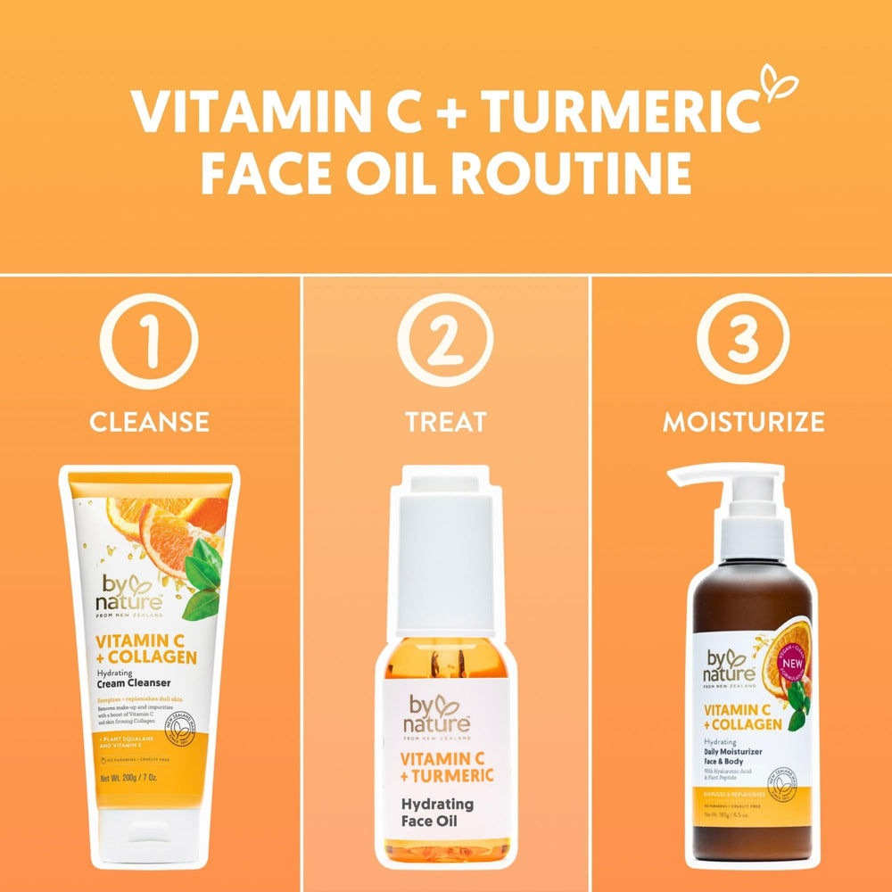 By Nature skin-brightening before-after visual highlights glow from consistent use