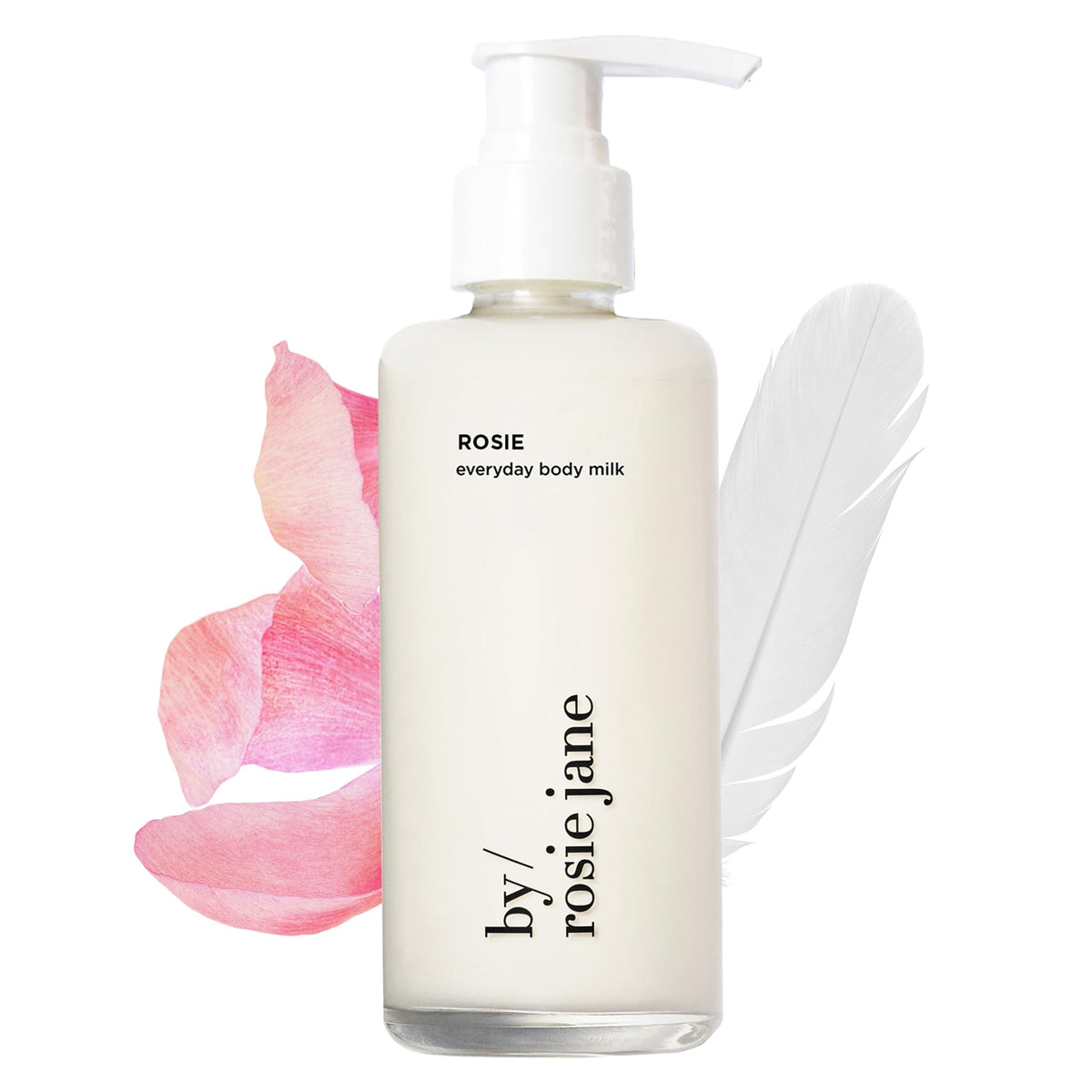 By Rosie Jane Everyday Body Milk Rosie bottle pour shows quick absorption and hydration