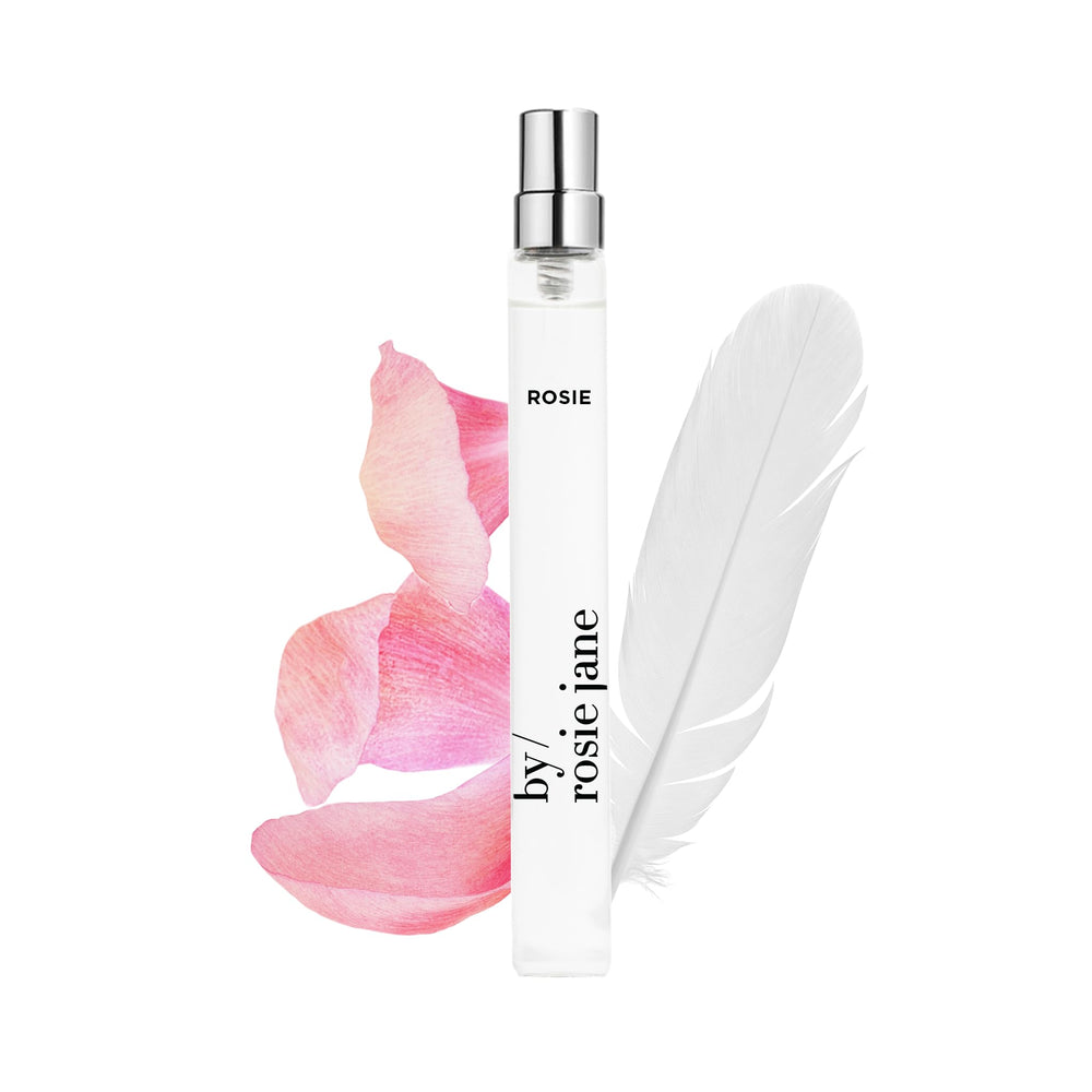 By Rosie Jane travel perfume spray bottle pump, a portable clean fragrance for on-the-go freshness.
