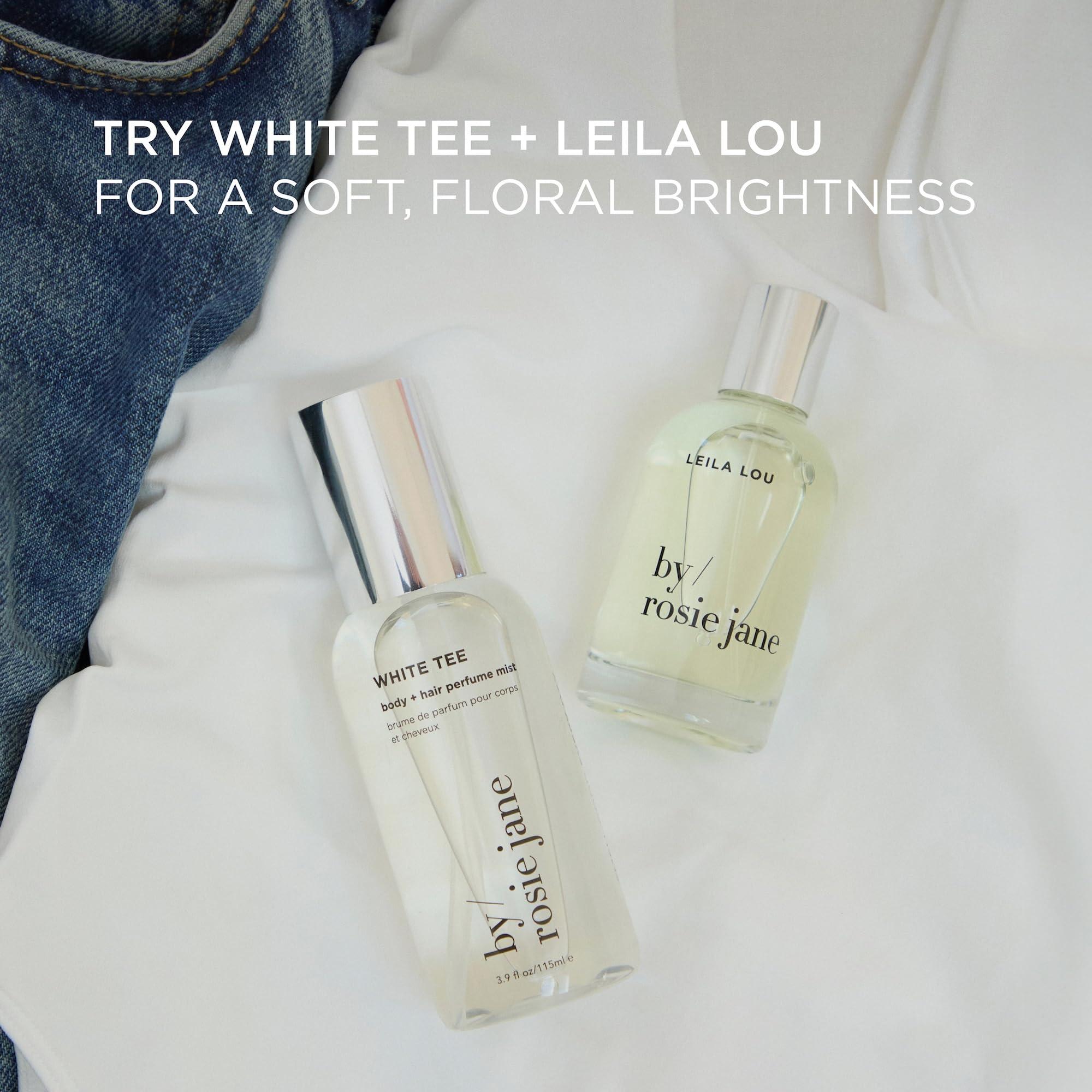 By Rosie Jane White Tee mist vanity lifestyle shot ready-to-use.