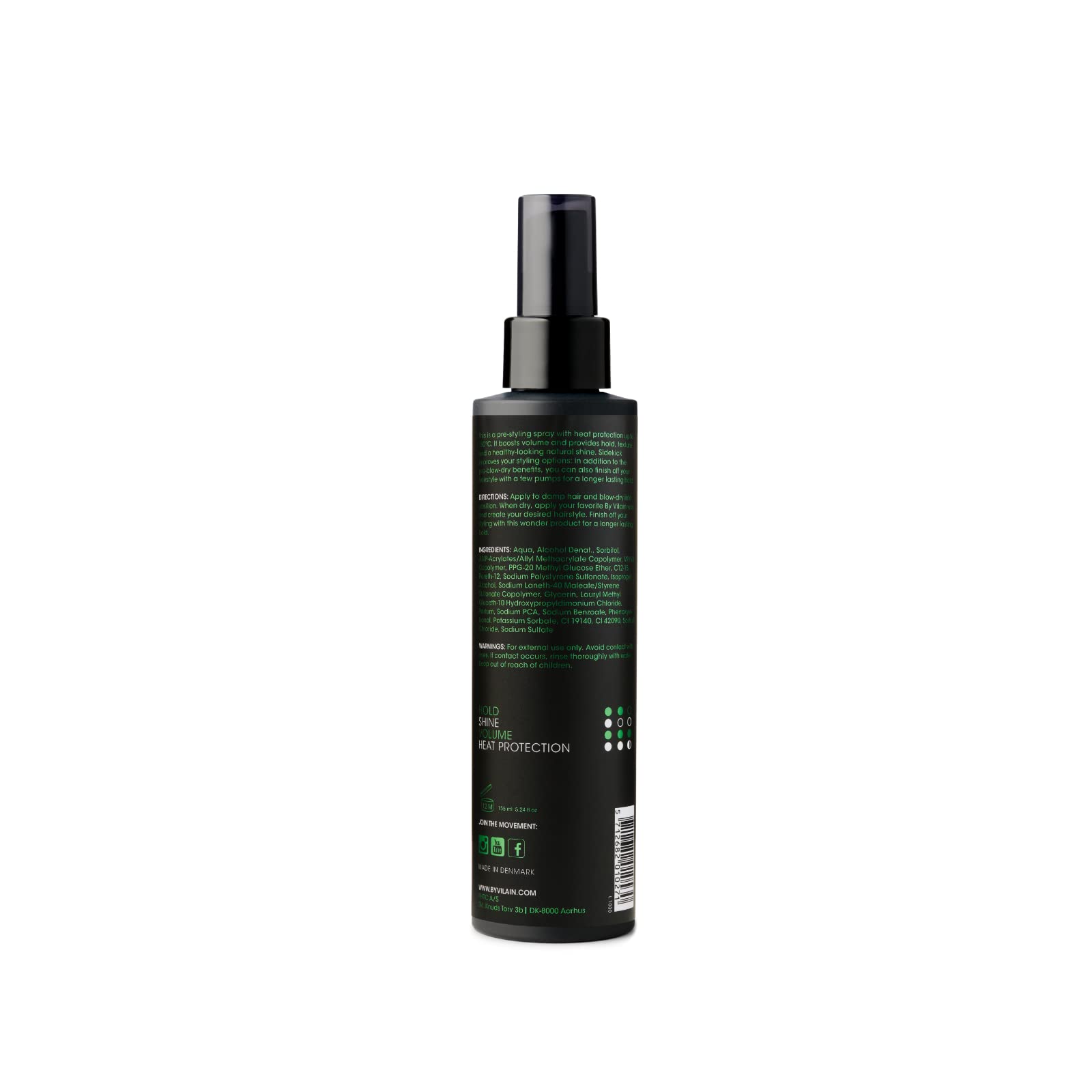 By Vilain Sidekick applied to damp hair for heat protection and lift