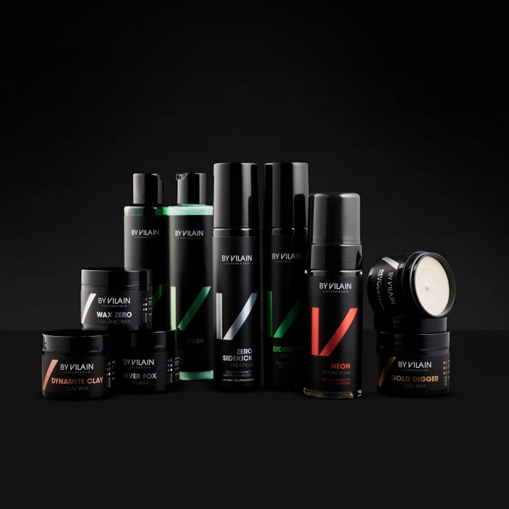 Finished By Vilain Sidekick hairstyle with thick, textured, long-lasting volume and shine
