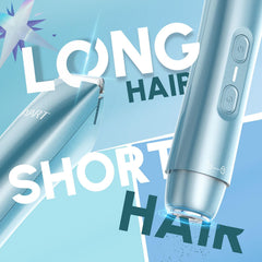 BYART bikini-trimmer comb on blue shaver enables precise bikini-line grooming.