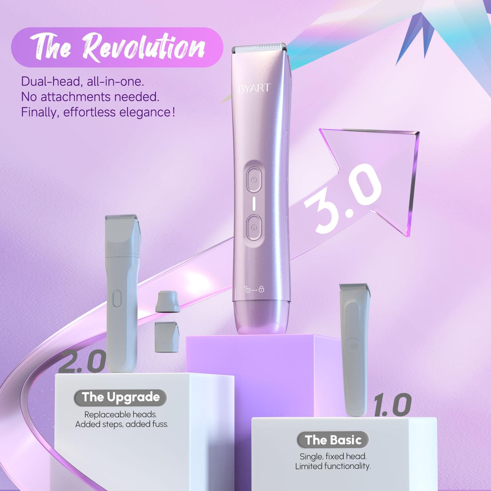 BYART waterproof shower-ready trimmer easy cleaning after use.