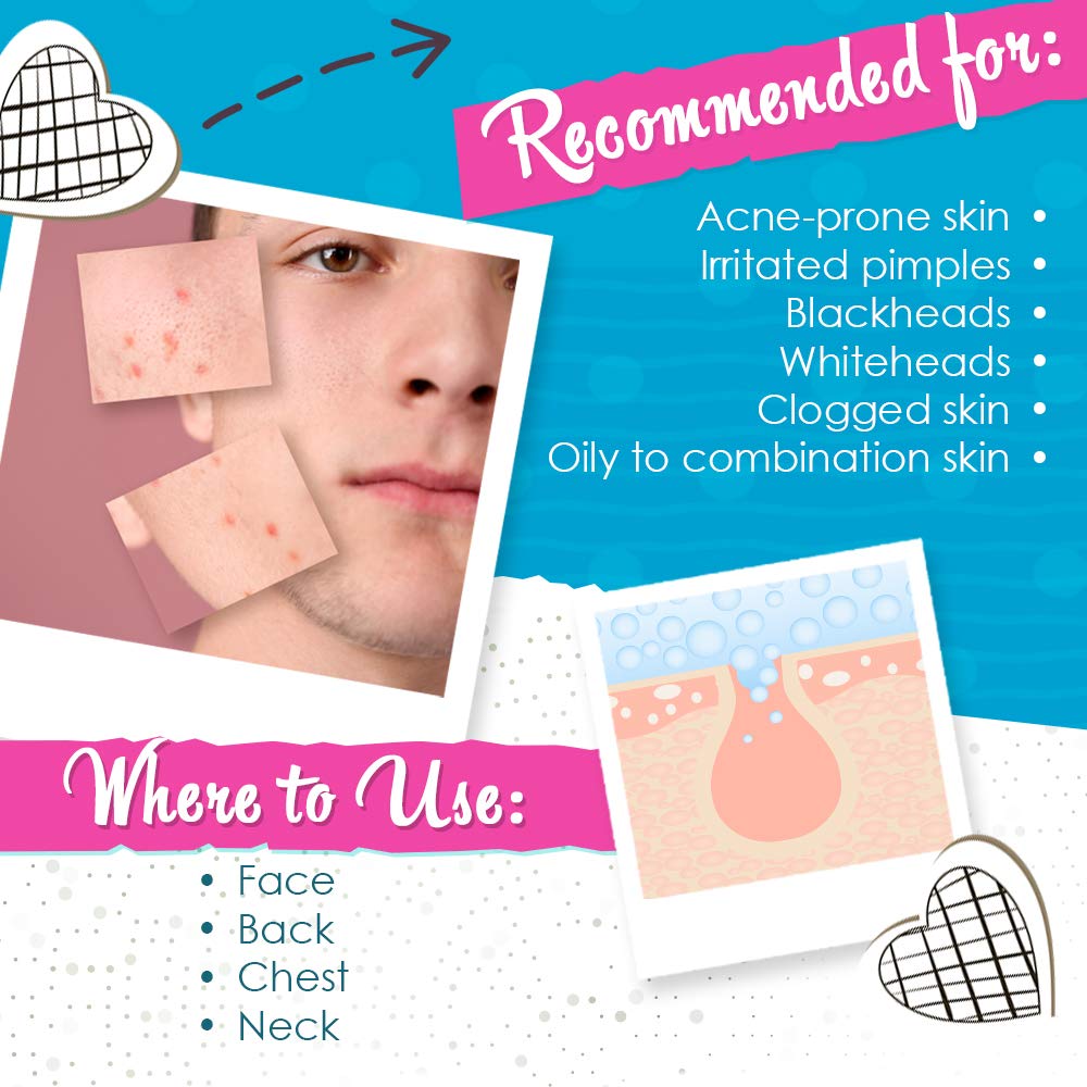 Bye Bye Blemish pink sediment close-up showing active ingredients for pore care.