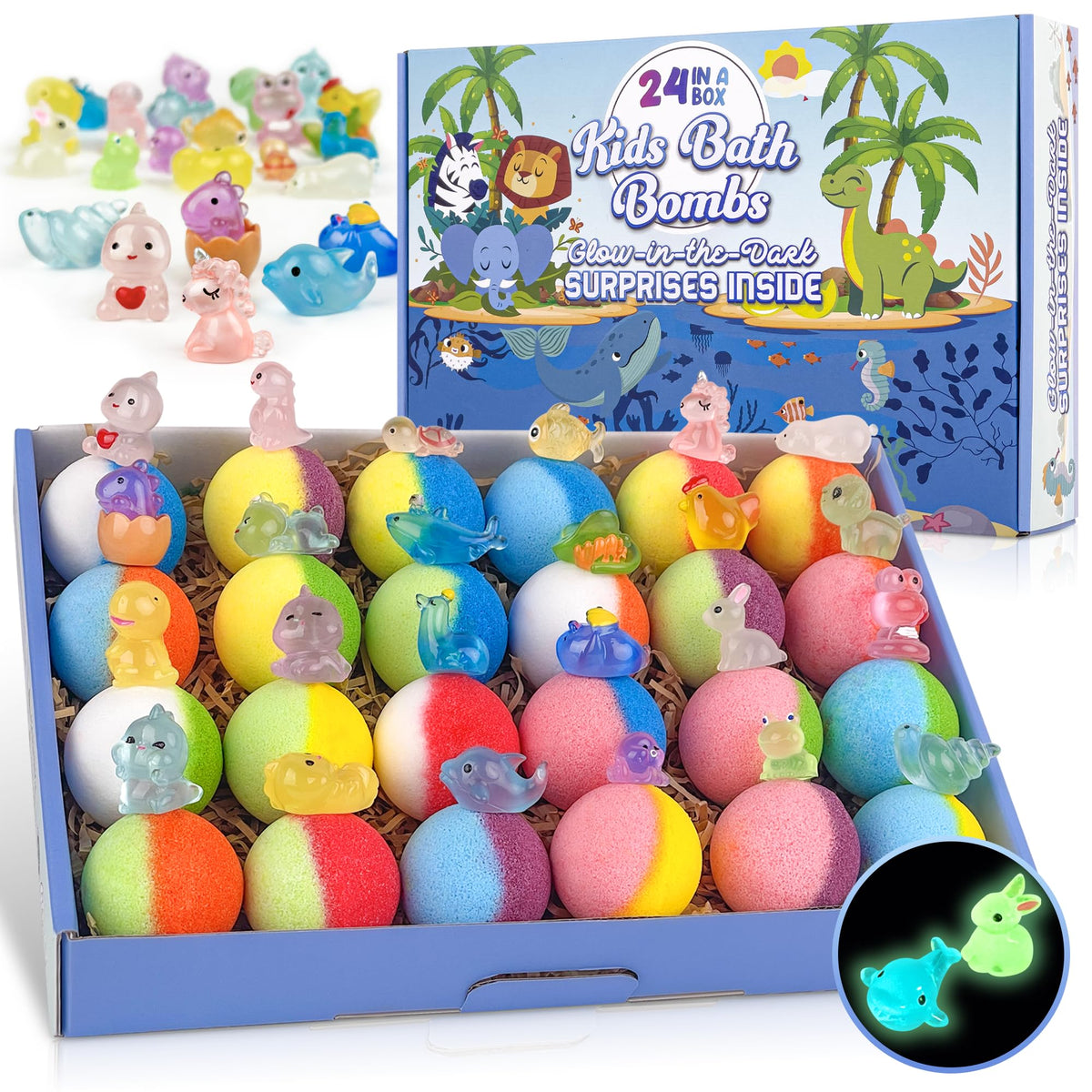 BYGGVIR bath bombs kids 24pc pack add colorful fun to bath time
