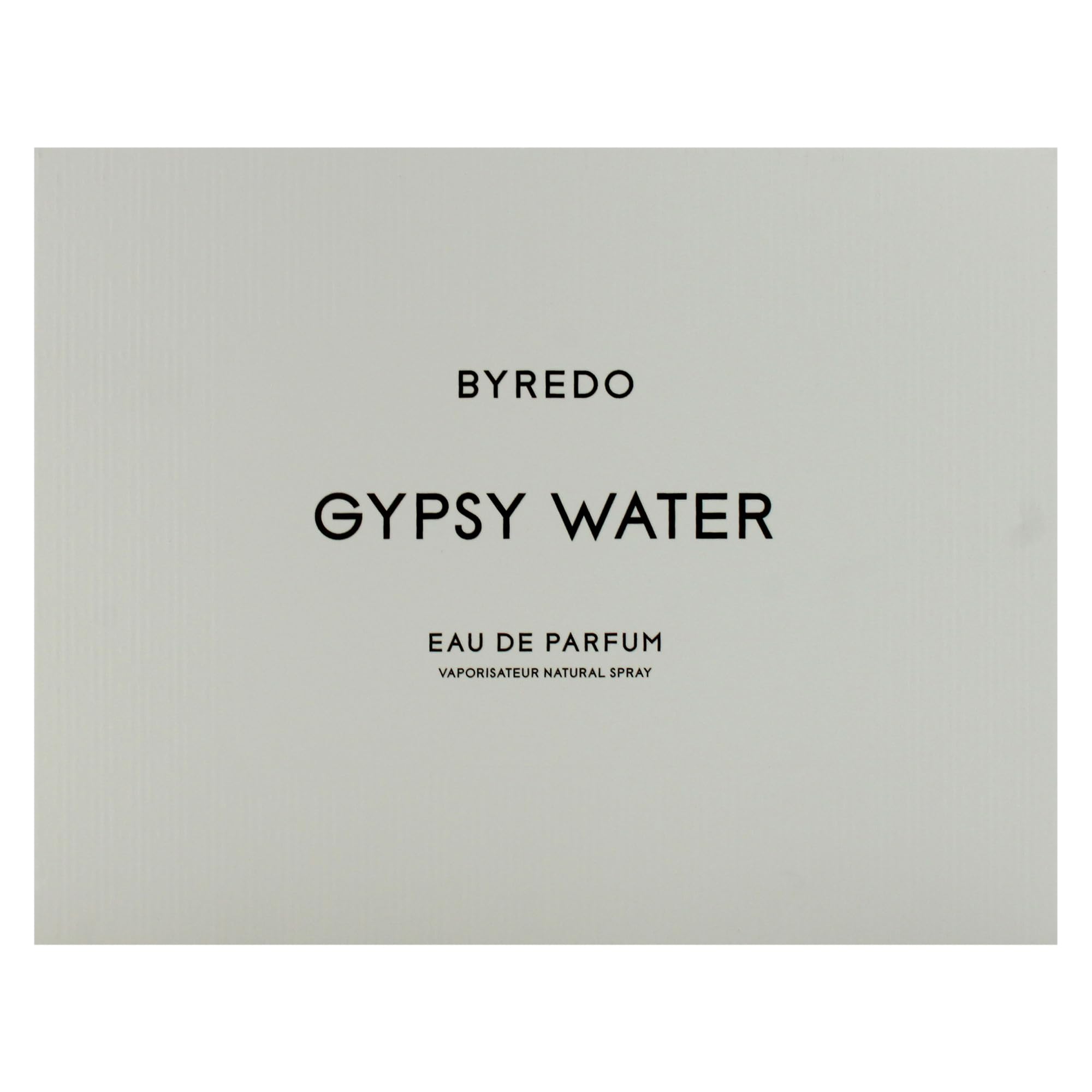 Byredo Gypsy Water packaging box shot for gift-ready presentation.