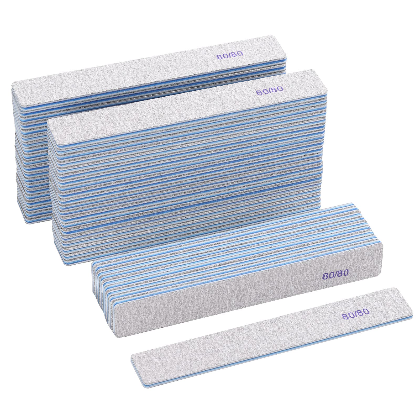BTYMS rectangle nail file 80-grit in box demonstrates durable shaping for acrylics.