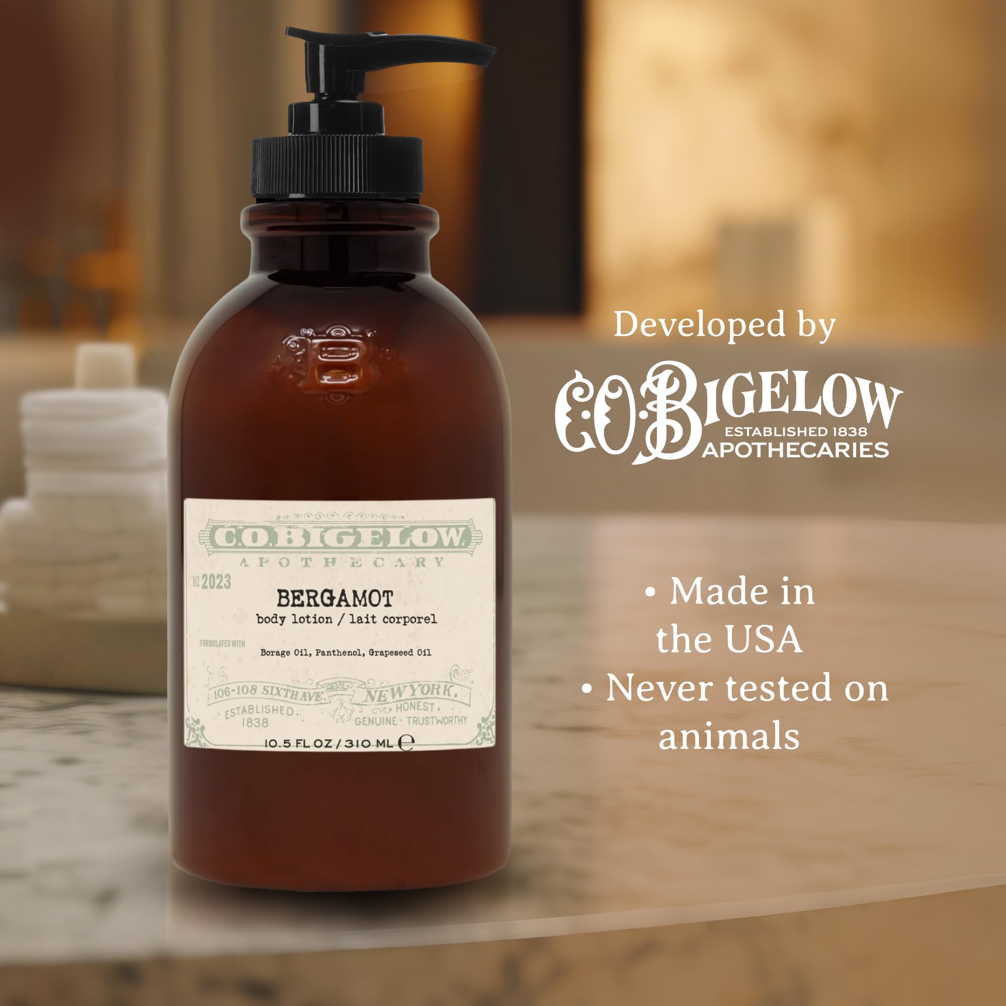 Scent profile of C.O. Bigelow Bergamot Body Lotion with citrus notes